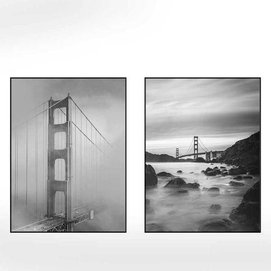 2-teiliges Premium Poster Set "Golden Gate Bridge" - Reframed Poster Sets