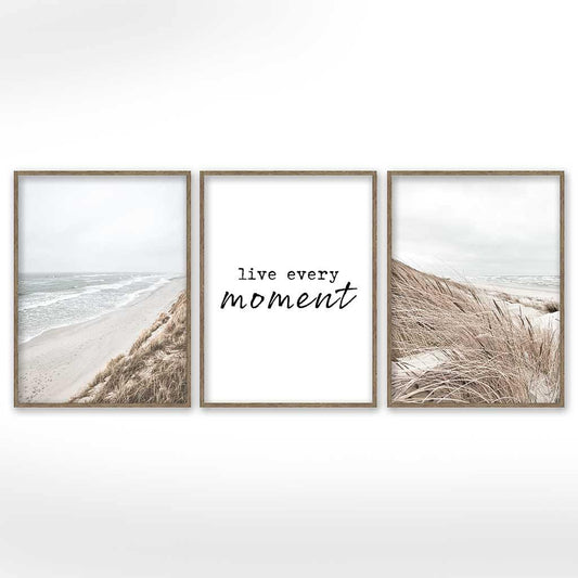 3-teiliges Premium Poster Set "Strand & Meer" - Reframed Poster Sets