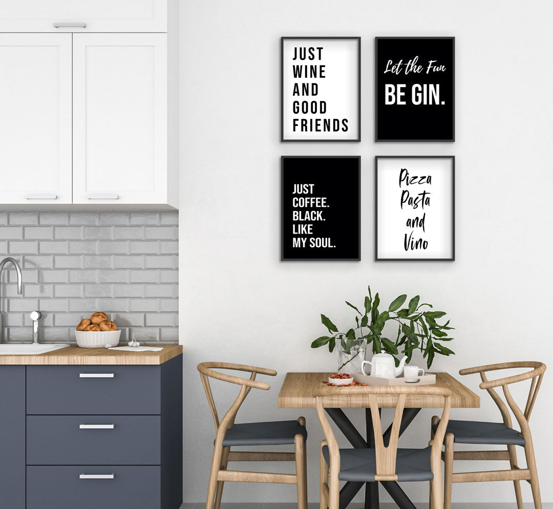 Sprüche für die Küche 3 - Küchen Poster Set - Reframed Poster Sets
