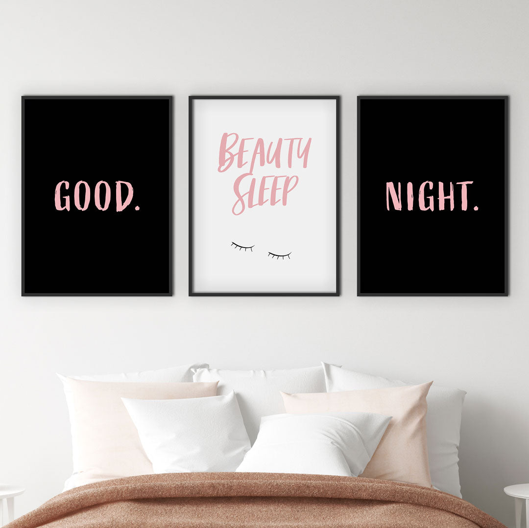 Schlafzimmer Sprüche Poster 1 rosa für sie - Spruch Poster Set - Reframed Poster Sets