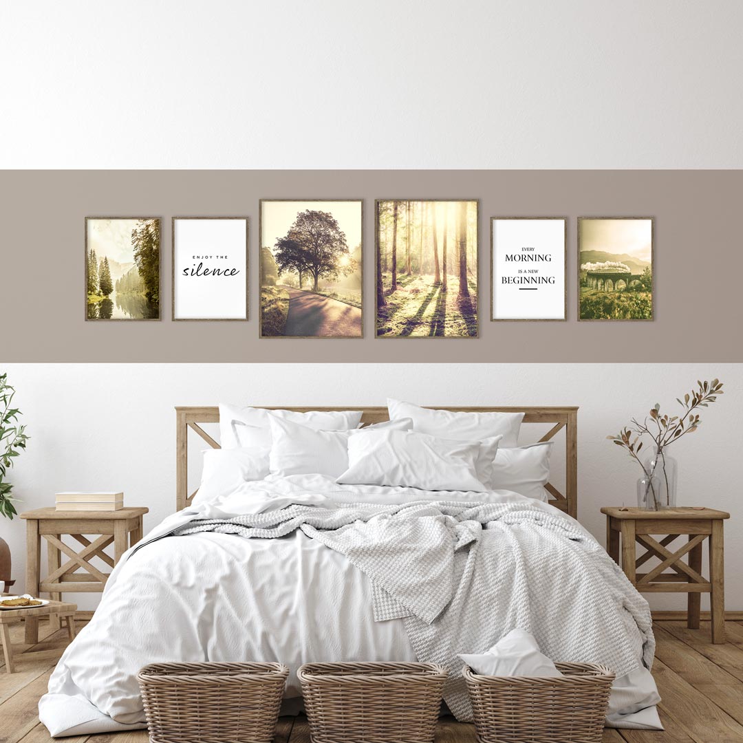 6-teiliges Premium Wald Natur Poster Set - Reframed Poster Sets
