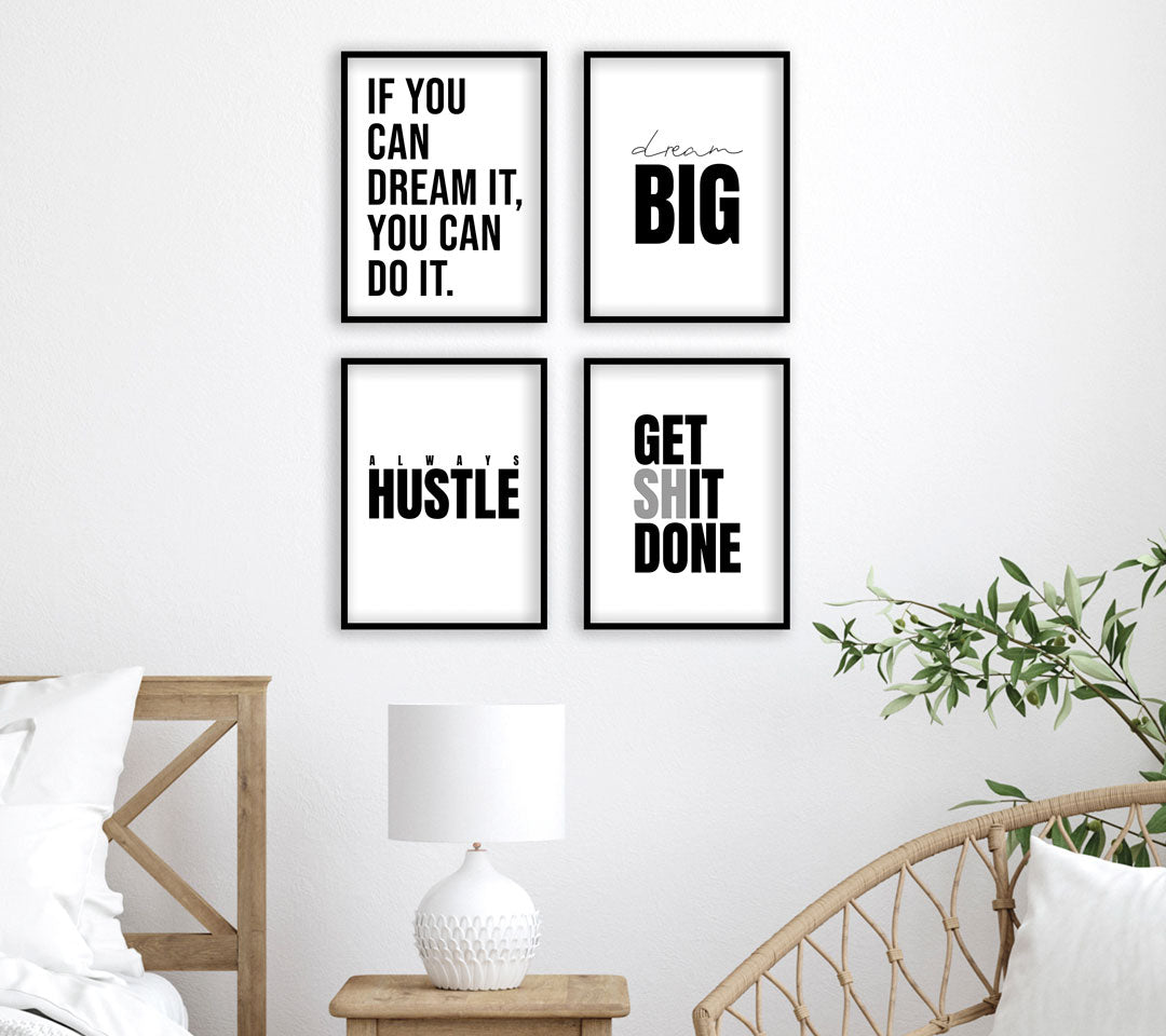 Business Motivation Poster - Poster Set für Motivation Geschäft und Erfolg 1 - Reframed Poster Sets